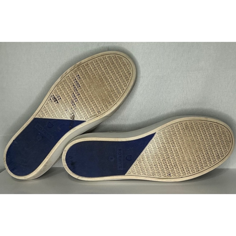 Rothy's Womens Slip On Sneakers Beige Knit 8 Washable Ethical Sustainable Casual - Picture 6 of 9